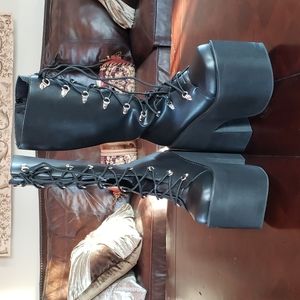 Platform Lace-Up Boots
